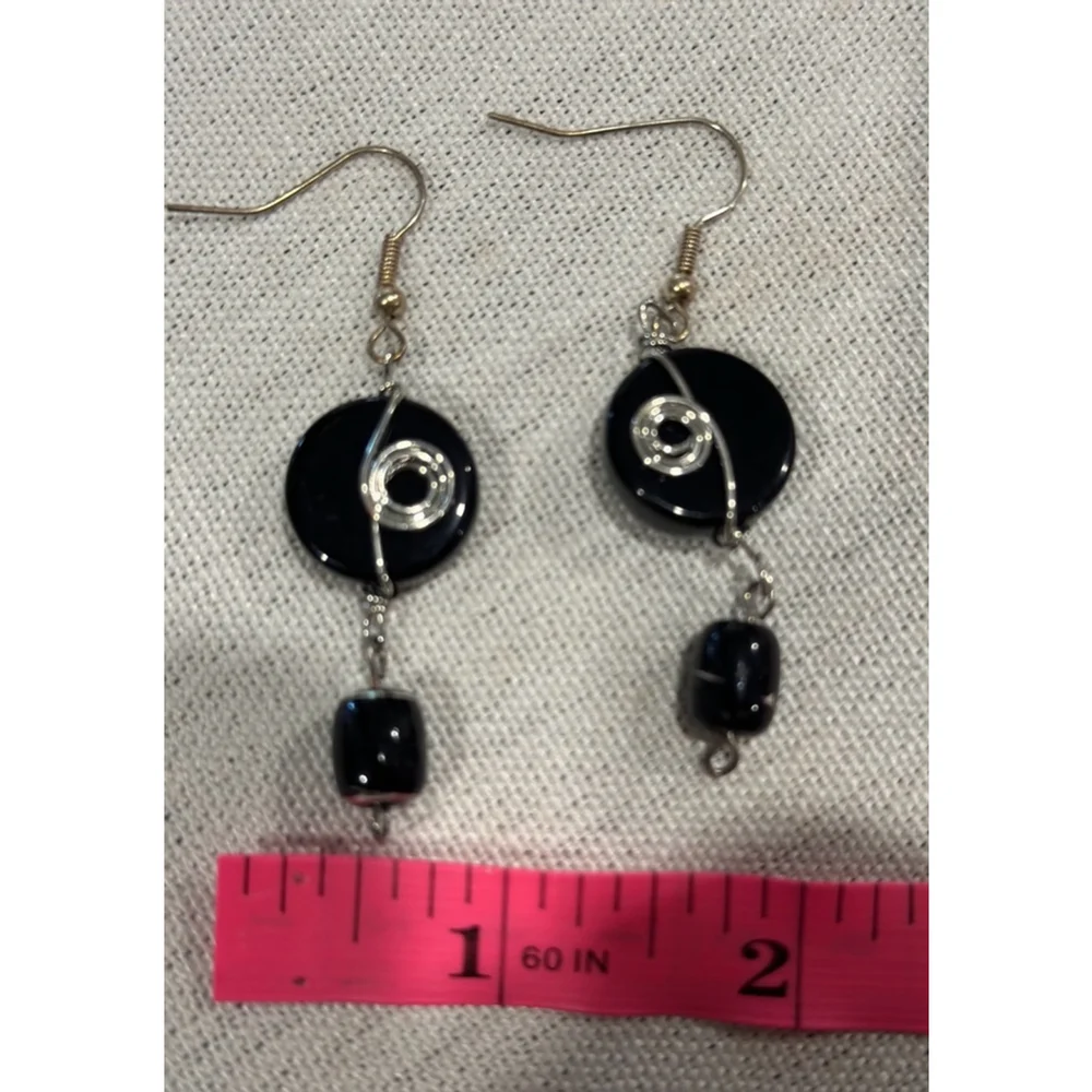 Women's Black Dangle Earrings